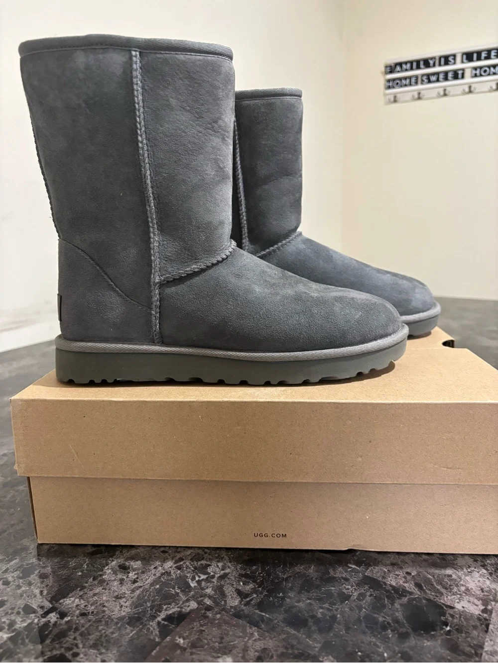 UGG Classic Short Boots in Slate Gray